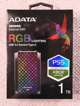 Ase900g-1tu32g2-cbk Adata Rgb Se900g 1tb Usb3.2 Type-c Fast Transfer Gaming And Personal External Ssd