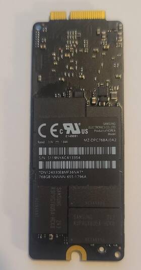 Cxm90a1q Apple Sm768e Apple/ssd/sm768e 768gb/samsung/ahci /clean Smart/cxm90a1q/free Priority Shipping