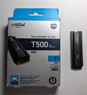Ct4000t500ssd5 Crucial Used T500 M.2 2280 4tb Pcie 4.0 Nvme 3d Nand Tlc Internal Solid Drive
