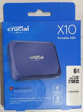 Ct6000x10ssd9 Crucial X10 6 Tb Portable Solid State Drive External Up To 2 100mb