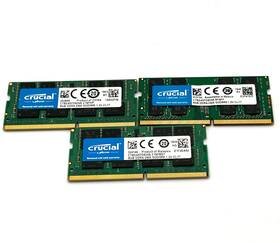 Ct8g4sfd824a Crucial Lot Of 3 - 8gb Ddr-4 2400 Sodimm