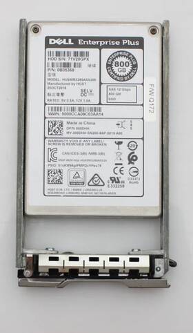 00dhh Dell Emc 800gb 12gbps 2.5ftft Sas Mlc Ssd