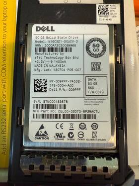 0d9ppf Dell 50gb 1.6 Inch Ssd In Server Tray Stec