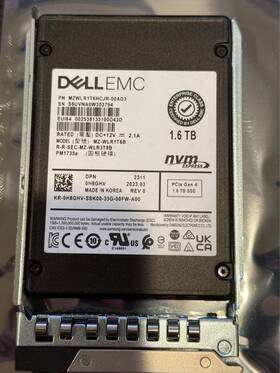 Mz-wlr1t6b Dell 0h8ghv 1.6tb 2.5 Inch Nvme Pcie Gen 4 Ssd With Caddy P/n H8ghv Tested
