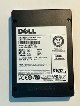 Mz-wk13t20 Dell 0nvj59 3.2tb Pcie Nvme Gen3 Sm1715 U.2 2.5 Inch Ssd