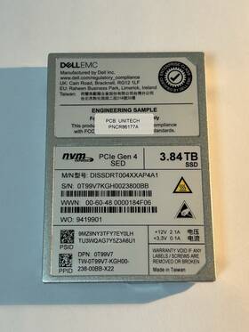 3.84tb Dell 0t99v7 Nvme Pcie Gen 4 Ri 2.5 Inch Ssd Es