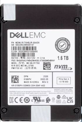0186pv Dell 186pv Emc 1.6tb Pcie Gen4 Nvme Mu Tlc 2.5ftft Ssd 14/15/16g Kit