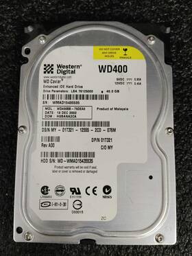 Wd400bb-75dea0 Dell 1t321 40gb 7.2k Rpm 2mb Cache Ata-100 3.5 Inch Hdd