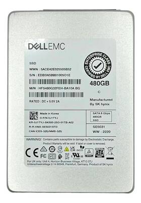 Hfs480g32feh Dell Hynix 480gb 6g Sata Mix Use Enterprise Ssd Drive 100%
