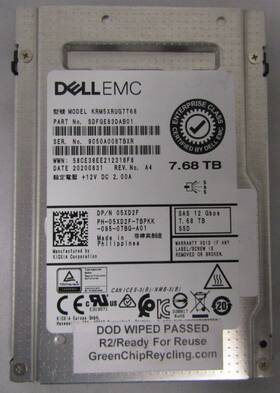 Krm5xrug7t68 Dell Emc 7.68tb Sas Ssd 12gbps 2.5in 05xd2f