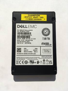 Mzwlr7t6hala Dell Emc 7.68tb 2.5 Inch U.2 Ssd Nvme Pcie Gen 4 Dp/n 0dx74y