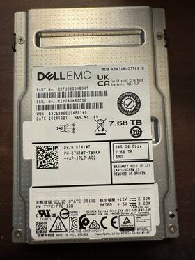 Sdfu083dhb04t Dell 7.68tb Sas 24gbps Ssd 07n1wt 100% Endurance