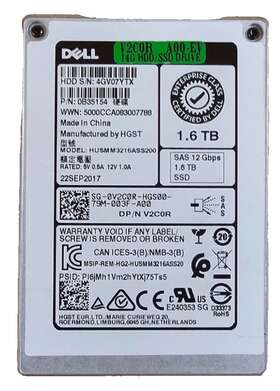 0b35154 Dell V2c0r 1.6tb Sas 12gbps 2.5inch Write Intensive