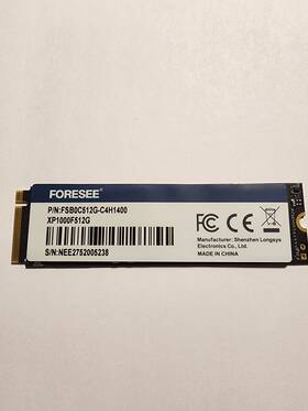 Foresee Xp1000f512g Nvme Ssd Drive 512gb M.2 2280 Pcie 3.0 X4