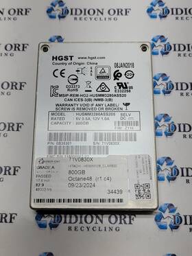 Husmm3280ass205 Hgst 800gb 2.5 Inch Sas Ssd Pn 0b35301 Grade A Sku 12656