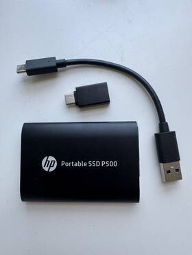1f5p4aa Hp 1f5p4aa#abc P500 Portable Ssd External Solid State Drive 500gb Usb 3.2 Gen2 Type-c Black