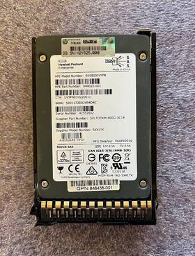 846430-b21 Hp 844022-001 Hpe 800gb Sas 12g Wi-1 Sff Sc Ssd Tray 846622