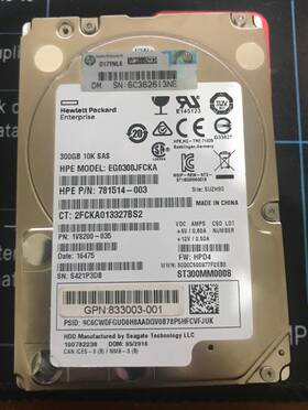 Eg0300jfcka Hp 300gb Hewlett Packard 2.5 Inch 12g 10k Sas Model