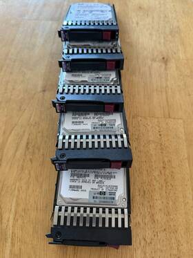 Eh0146farwd Hp 146gb 15k 2.5 Inch Sas Hard Drive With Tray - Lot Of 5x