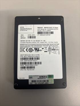 P02763-001 Hp Hpe 960gb Sas 12g Ri Sff Sc Ds Ssd