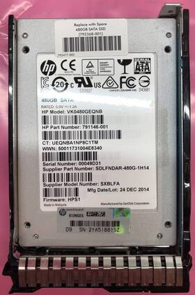 791146-001 Hpe 792368-001 480gb Sata 2.5 Inch Ssd With Caddy Tray 651687-001 Sxblfa