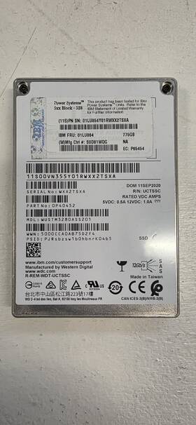 Wustm3280ass201 Ibm 01lu864 775gb 2.5 Inch 12gb/s Sas Solid State Drive Fru P/n