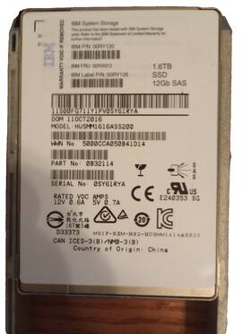 00rx913 Ibm 0b32114 1.6tb 2.5 Inch Sas Ssd