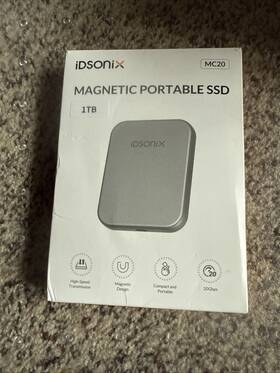 Mc20 Idsonix 1tb External Ssd Magnetic Portable Up To 2000mb/s Usb-c Free Shipping