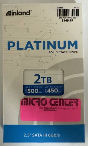 Inland 618996757343 Platinum 2tb Ssd Tlc 3d Nand Sata Iii 6gb/s 2.5 Inch Internal Solid State