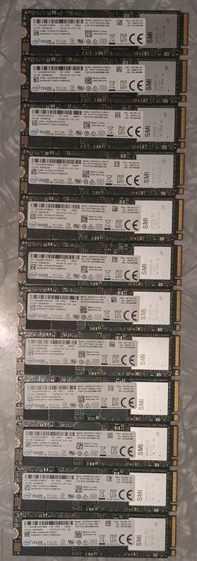 Ssdpekkf128g7h Intel 128gb M.2 Nvme Ssd Solid State Drive Used Lot Of 12