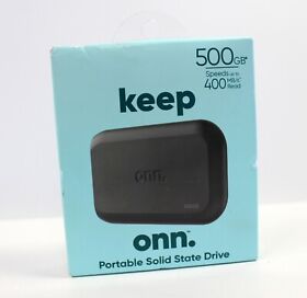 100022779 Keep Onn 500gb Portable Solid State Drive New