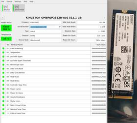 Om8pdp3512b-a01 Kingston 512gb M.2 Nvme Ssd Hard Drive 100% Health Full Smart Report