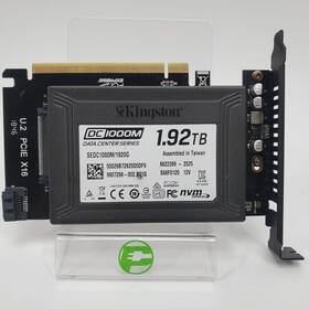 Sedc1000m Kingston Sedc1000m/1920g Dc1000m 1.92tb Nvme U.2 Ssd Enterprise Data Center With Pcie Adapter