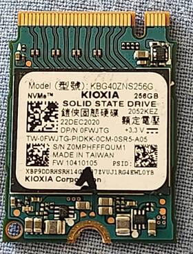 Kbg60znv256g Kioxia 256gb 22ec2020 Nvme Internal Ssd