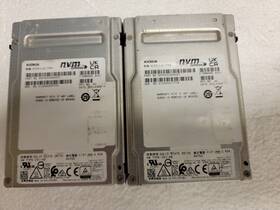 Kcd61lul7t68 Kioxia Lot Of 2 Used 7.68tb Gen4 Nvme 2.5 Inch U.2 Ssds 98% Health