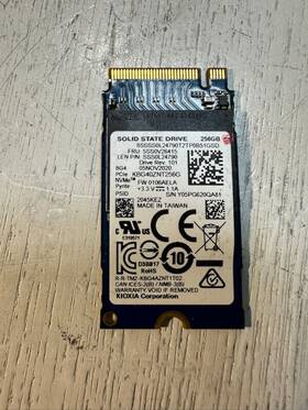 Sss0l24790 Kioxia 256gb M.2 2242 Nvme Pcie Ssd