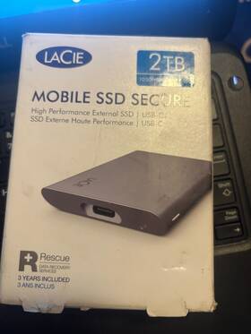 Lacie 763649161081 2tb Portable Usb 3.2 Gen 2 Type-c External Ssd -untested In Box