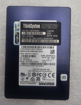 4xb7a08508 Lenovo 01pe068 Thinksystem 3.5 Inch 1.92tb Sata 6gb Ssd
