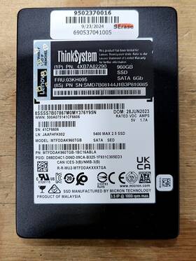 Mtfddak960tgb-1bc16abla Lenovo Micron Solid State Drive 960gb 2.5 Sata