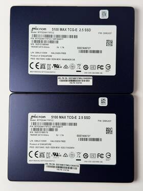 Mtfddak1t19tcc Micron 5100 Max 1.92tb 6gbps 2.5 Inch Sata Ssd 100% Lot Of 2