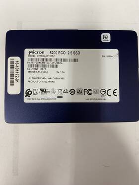Mtfddak3t8tdc-1at1zabca Micron Mtfddak3t8tds-1at16abyy 5200 Eco Series 2.5 Inch 3.84tb Ssd