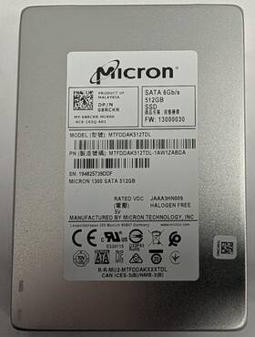 Mtfddak512tdl-1aw1zabda Micron Mtfddak512tdl-1aw1zabda- 1300 512gb 2.5 Inch 6gbps 3d Nand Tlc Sata Ssd