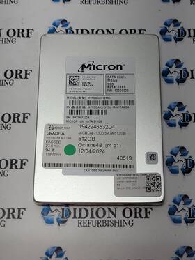 Mtfddak512tdl-1aw1zabha Micron 512gb 2.5 Inch Sata Ssd Grade A Sku 14776