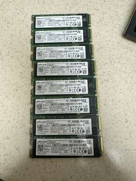 Mtfdhba256tck-2as1aabda Micron Lot Of 8 Dell 7400 256gb M.2 Nvme Ssd
