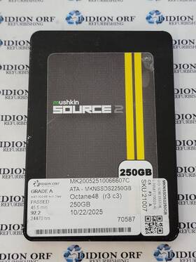 Mknssds2250gb Mushkin 250gb 2.5 Inch Sata Ssd Grade A Sku 21007