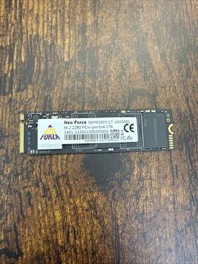 2280 Neo Forza 713120516639 Pcle Gen3 X 4m.2 Ssd - 1 Tb Excellent Condition Memory Storage