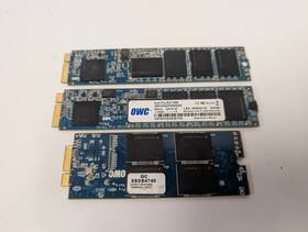Owcssdap12r480 Owc Lot Of 3- Aura Ssd Apple Macbook Pro 13 Inch A1425 15 A1398 2012 Early 2013