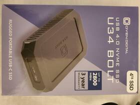 U34-4t-bk Oyen Digital U34 Bolt 4tb Usb-c Usb4 40gbps Nvme Portable Ssd Up To 2800mb/s