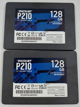 P210s128g25 Patriot Memory Lot Of 2 P210 128gb Ssd 2.5 Inch Sata Iii 6gb/s Internal Solid State Drives