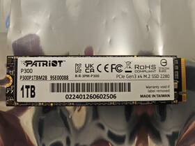 P300p1tbm28 Patriot Memory P300 1tb Ssd 2280 M.2 Pcie Gen3 X4 Nvme 1.3 Internal For Pc/laptop